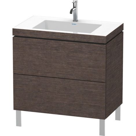Duravit L-Cube meuble lavabo c-bonded avec socle sur pied, 80x48 (1/3)