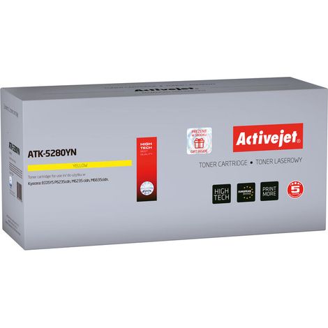 T贸ner Activejet para Kyocera TK-5280Y (nuevo ATK-5280YN)