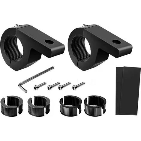 Soporte de Montaje para Luz - 19-32 mm - Compatible con Tubos y Barras de Vehículos Todo Terreno, Coche, Camión y Moto - 2 Unidades (1/5)