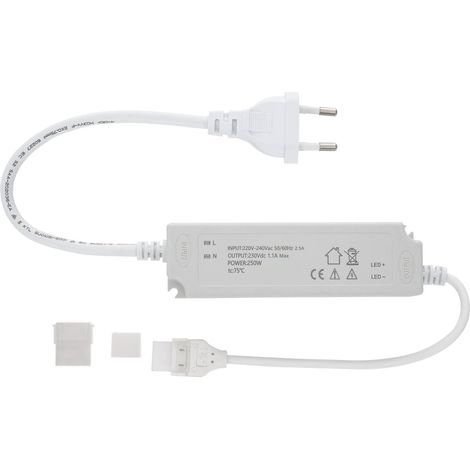 Treiber Flicker Free für selbstgleichrichtende LED Streifen 220 V AC COB SILICONE FLEX Breite 10 mm Einfarbig 250 W