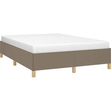 vidaXL Giroletto senza Materasso Tortora 140x190 cm in Tessuto (1/5)