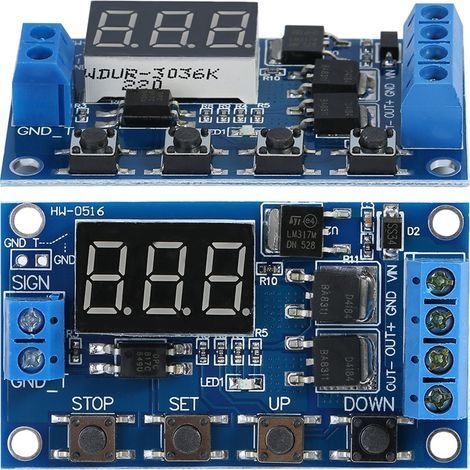 Zeitrelaismodul, Dual-MOS 60 34 12 mm DC 5V 36V zur Ansteuerung von Motorbeleuchtung (1/3)
