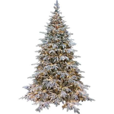 Albero di Natale Pino Verde Innevato Le Stelle St. Moritz H 180cm x L 130cm Super Folto Effetto Real-Touch con 2000 Luci Led Incorporate 1958 Rami