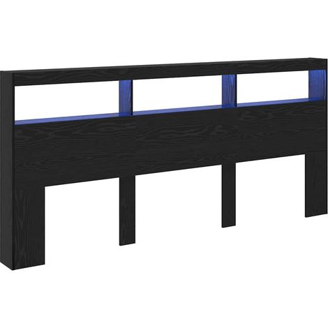Maison Exclusive - Cabecero Roble Negro 220 x 17 x 102 cm Madera
