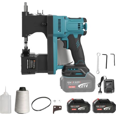 Machine à coudre à sac, fonctionnement sans fil, haute efficacité, 2 Batterie, UE