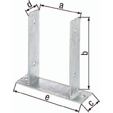 Support de poste de distribution U ETA-10/0210 91x200x60x50x200mm TZN pour fixation (1/3)