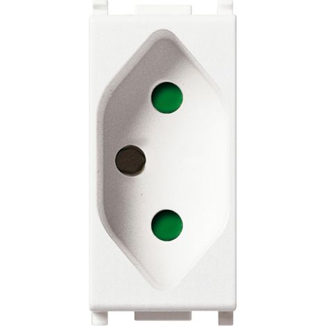 VIMAR - 14265 Presa SICURY 2P+T 20A brasiliano bianco