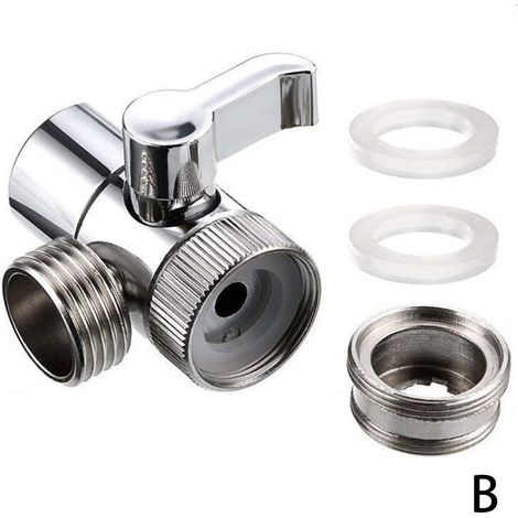 Adaptateur Robinet Divertisseur Universel - Valve À Rotation 90° - Pour Évier Cuisine Ou Lavabo Salle De Bain - M22 x M24 - 1 Pièce
