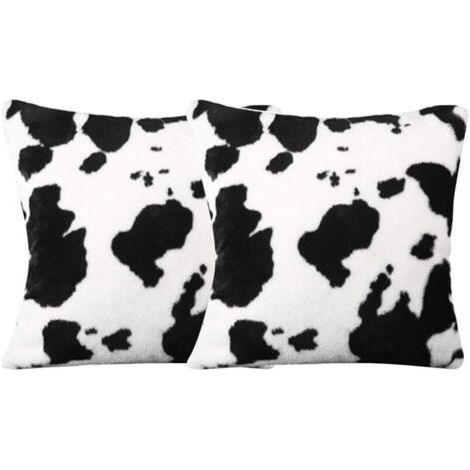 Set of 2 Cushion Covers 45x45 cm, Decorative Pillowcases, Cowhide Pattern Cover for Home, Office and Decoration (1/4)