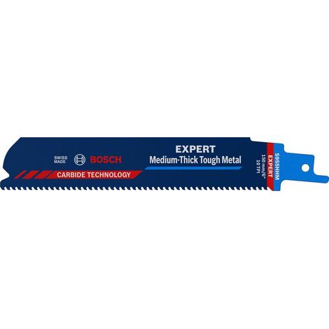 Bosch Accessories 2608900373 EXPERT ‘Medium-Thick Tough Metal’ S 955 HHM Säbelsägeblatt, 1 Stück Säg (1/5)