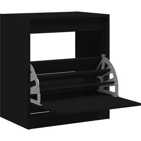 Maison Exclusive - Scarpiera Nera 60x42x69 cm in Legno Multistrato (1/5)