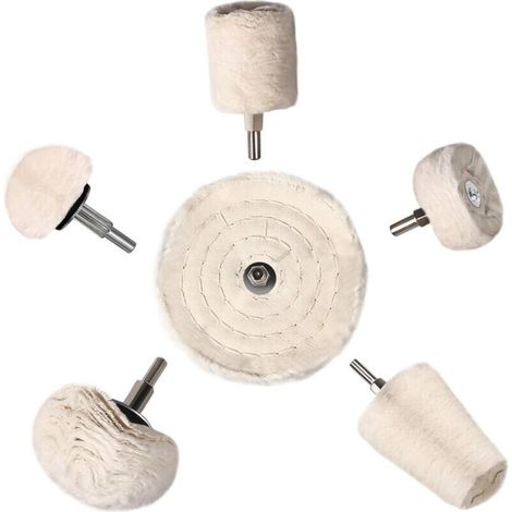 Accessoires de polissage, visseuse sans fil, roue / tampon / cône de polissage, kit de brosses coniques, en velours de coton, pour perceuse (1/5)