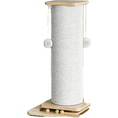 Griffoir pour chat, design extra-haut, double niveau, 80cm (1/2)