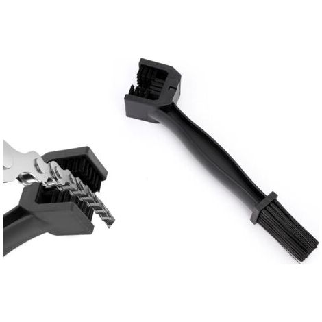 Brosse de nettoyage pour chaîne de moto, brosse de nettoyage de chaîne de vélo avec brosses à double extrémité, outil de nettoyage durable pour moteur et chaîne de vélo, accessoires de moto (1/5)