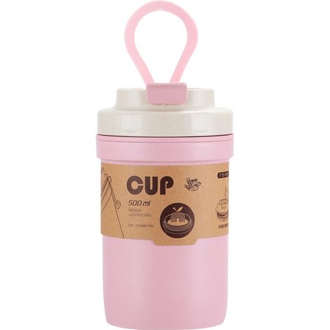 Tasse de voyage réutilisable à café - Rose (1/5)