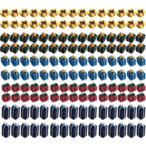 150 pièces Mini boîte décorative 1:12 Bleu Rouge Violet Vert Jaune Coffret cadeau miniature exquis et mignon