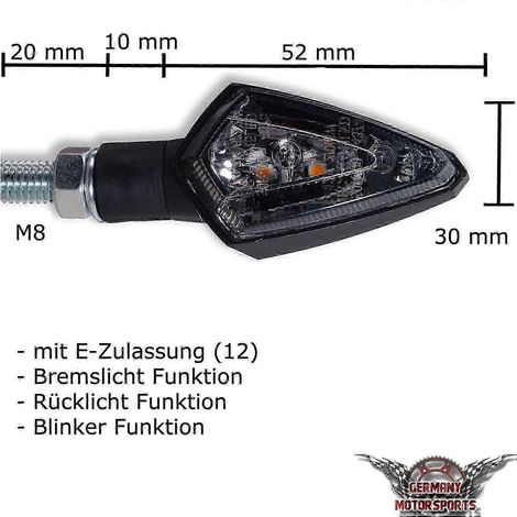 Intermitente LED para motocicleta BMW R 1200 1250 GS Sequentiell Laufeffekt Lauflichtblinker NO.12955 SZRH (1/2)