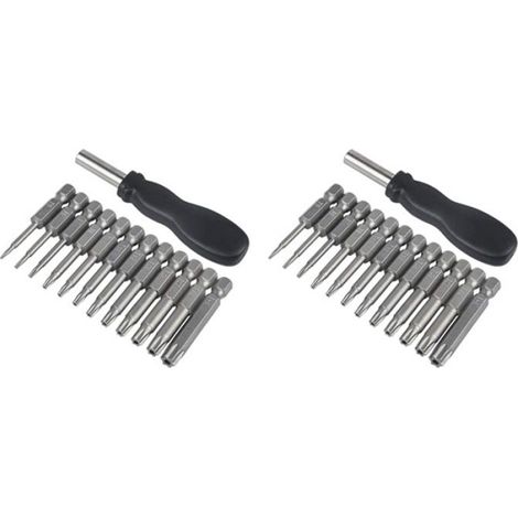 24 Embouts de tournevis,Acier S2,T5-T40,Tige hexagonale 1/4 po,Outils électriques et manuels (1/5)