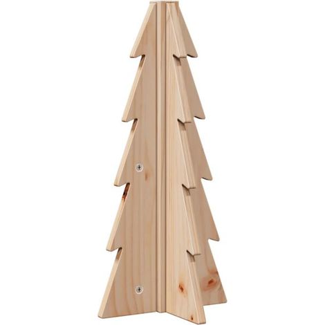 Sapin de Noël décoratif en bois, 49 cm, en pin massif (1/5)