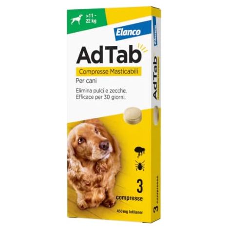 Compresse Antiparassitarie Masticabili Cani 11 3 Compresse da 450 mg 22 kg (1/5)