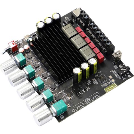 Carte d'amplificateur de puissance numérique compacte XY-ST21PRO 21 canaux TPA3255 BT pour subwoofer (aigus et graves) - 100 W x 2 + 200 W (1/5)
