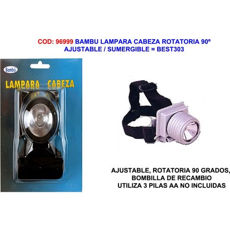 Lampe en bambou avec tête rotative réglable et submersible à 90° BEST303