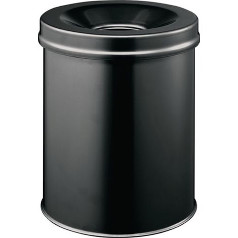 Sicherheits-Papierkorb schwarz (1/4)