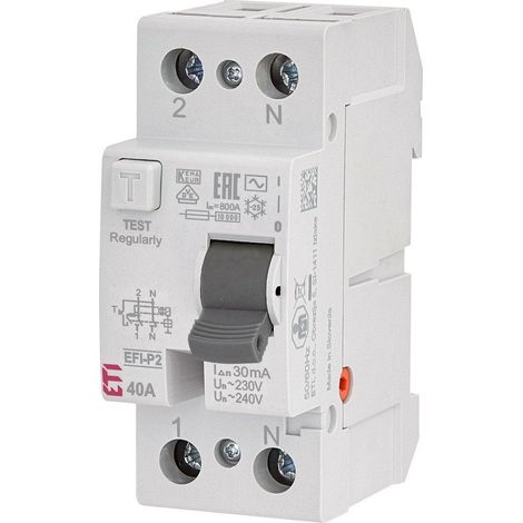 Interruttore differenziale eti 40A 0,03 mA (1/2)