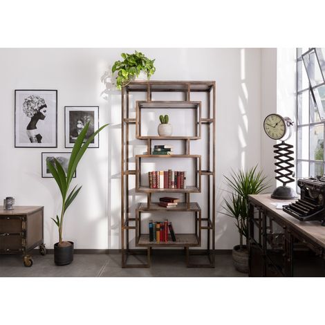 Scaffale Mango marrone Laccato 100x40x202 cm (BxTxH) montato HEAVY INDUSTRY 208 (1/3)