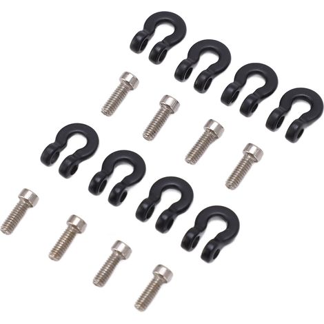 Lot de 8 crochets de remorque métalliques pour pare-chocs avant et arrière de voiture RC 1/24. Accessoire de crochet de remorquage. (1/5)