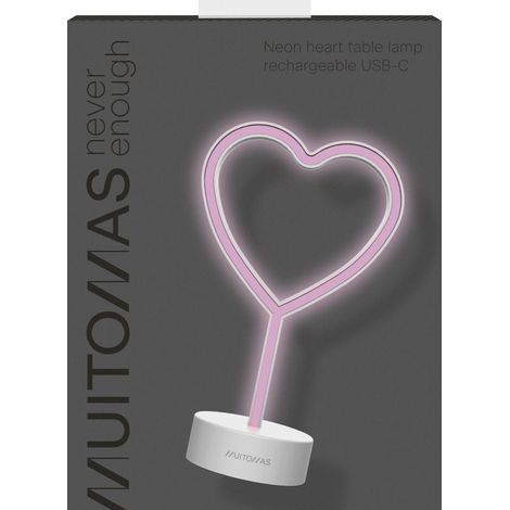 Muitomas NEONHEARTC lampe de table néon F Blanc