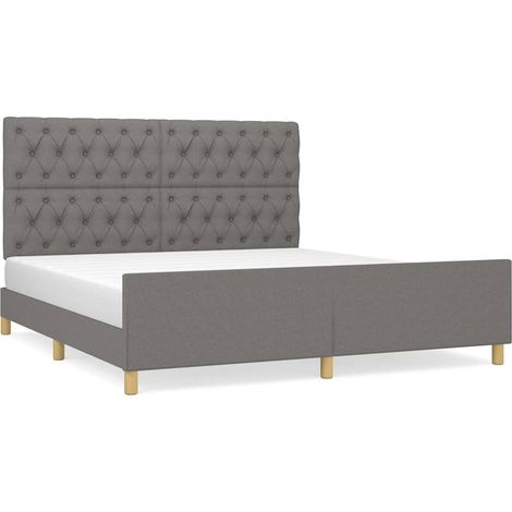 Maison Exclusive - Giroletto senza Materasso Grigio Scuro 160x200 cm Tessuto (1/5)