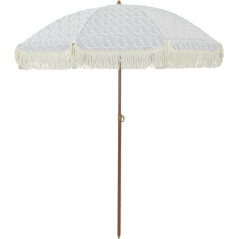 Ombrellone da spiaggia leggero portatile e inclinabile 160 x 160 x 196 cm in poliestere grigio 020058872
