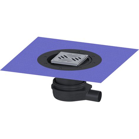 -Siphon de sol Le modèle ultra-plat 79 DN 50, Variofix, grille design Kessel