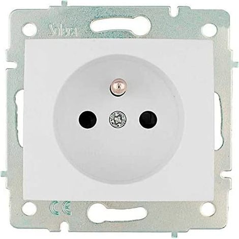 SOLERA BASE BIPOLARE CON T/T LATERALE 16A 250V CON PRESA FRANCESE S.EUROPA