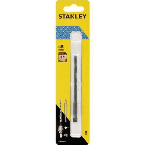 Broca HSS para metal madera y plástico ø 5mm. Eje hexagonal  STY-STA50028-XJ