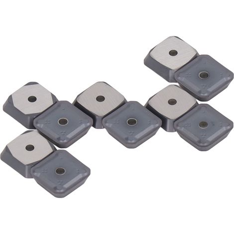 Boîte de 10 pièces, plaquettes carbure CNC, porte-fraises carbure indexables revêtus, outils de coupe pour tours à métaux SEET1203 (1/5)