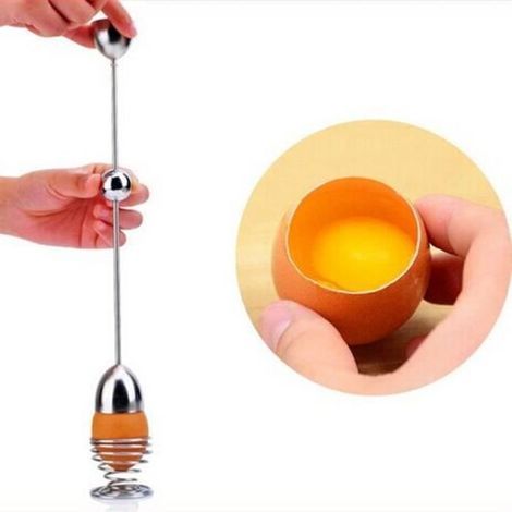 Tagliauova professionale in acciaio inox per tagliare e aprire i gusci d'uovo. (1/4)