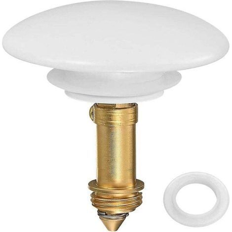 Bouchons de lavabo escamotables - Salle de bain - Rebondissants en cuivre (1/5)