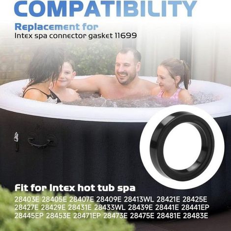 Joint D'Entree Et De Sortie - Silicone - Pour Spa Gonflable Intex Pure Spa - 2 Pieces (1/5)