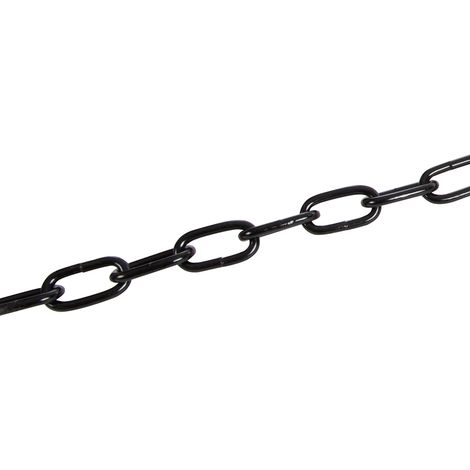 Kette mit Japanlack überzogen schwarz 250 cm x 5 mm