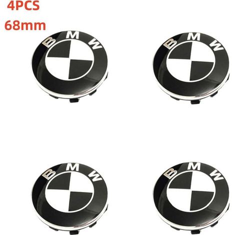 NURIA-Cache moyeu jante BMW 68mm-Enjoliveur centre roue-Convient pour le remplacement des enjoliveurs BMW-Noir et blanc