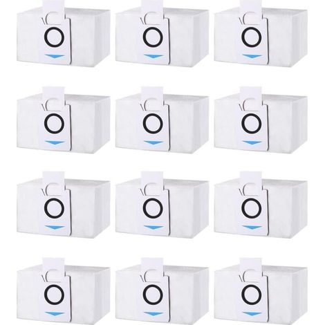 Lot de 12 sacs à poussière pour aspirateurs Ecovacs Deebot X1 Omni / X1 e Omni / T20 Omni / T20e Omni, sacs de rechange pour aspirateurs (1/4)