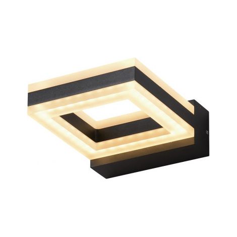APPLIQUE MURALE LED 12 W CARRE 4000K GRIS ANTHRACITE IP54 Miidex Lighting® (1/5)