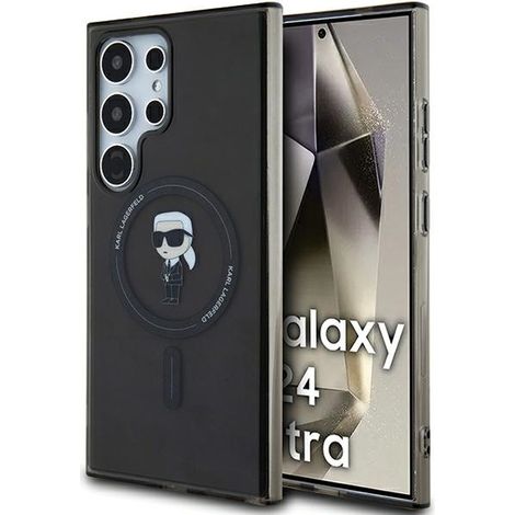 Karl Lagerfeld KLHMS24LHFCKNOK S24 UltraS928 negro/negro estuche rígido IML Ikonik MagSafe (1/5)
