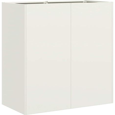 Maison Exclusive - Pflanzkübel Weiß 80x40x80 cm Kaltgewalzter Sta