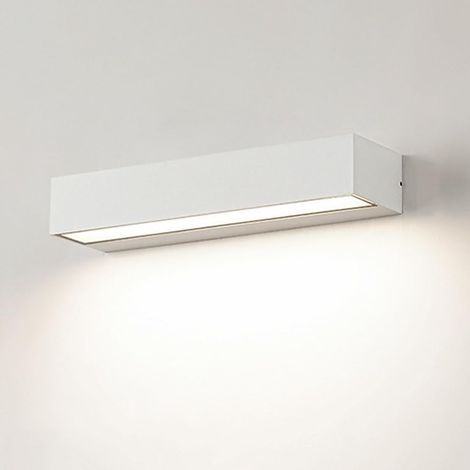 Applique murale LED d'extérieur, idéale pour éclairer les entrées et les cours, étanche IP65 (blanc neutre 4000 K, blanc, 30 cm, 20 W) (1/5)
