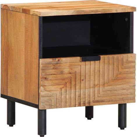 vidaXL Table de chevet 40x33x46 cm en bois massif d'acacia (1/5)