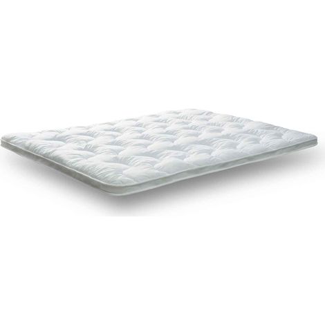Surmatelas Wave SAMPUR - Convient à tous les matelas - 4 sangles de maintien - Confort enveloppant - 140 x 190 cm