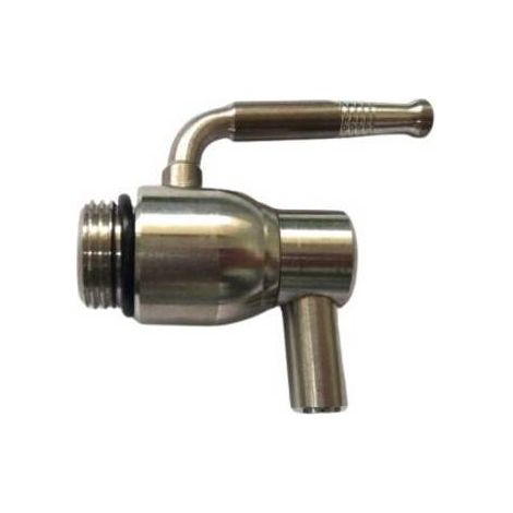 6 x RUBINETTO P/FUSTO OLIO ANTIGOCCIA INOX 1/2 S/GHIERA